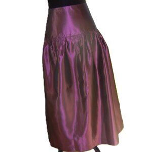 ALBERT PAUL Purple Taffeta Long Midi Maxi Formal Skirt  Sz 10 Made USA  NWOT